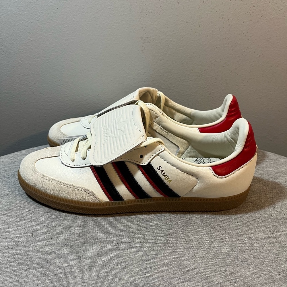 Adidas Original Sambas LT White With Red Tabs Men’s Shoe Size 9.5 JQ5124 - Picture 4 of 11